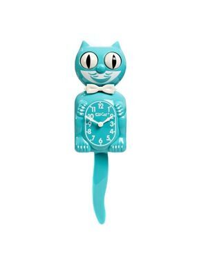 Vibrant Blue Turquoise Kit-Cat Klock Clock